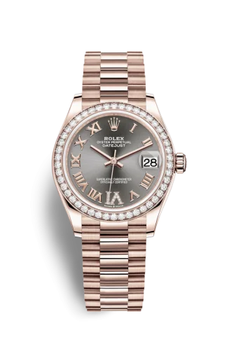 Rolex - 278285RBR-0027 Datejust 31 Rose Gold / Diamond / Grey - Roman / President
