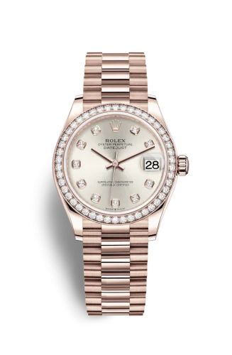 Rolex - 278285RBR-0030 Datejust 31 Rose Gold / Diamond / Silver - Diamond / President