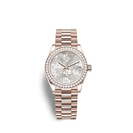 Rolex - 278285RBR-0036 Datejust 31 Rose Gold - Diamond / Silver - Floral / President