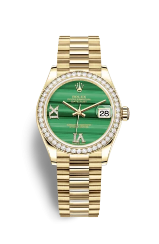 Rolex - 278288rbr-0004 Datejust 31 Yellow Gold / Diamond / Malachite / President