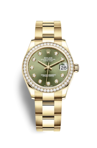 Rolex - 278288rbr-0014 Datejust 31 Yellow Gold / Diamond / Olive - Diamond / Oyster