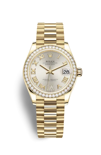 Rolex - 278288RBR-0020 Datejust 31 Yellow Gold / Diamond / Silver - Roman / President