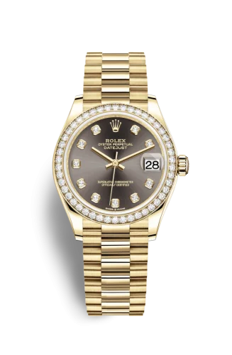 Rolex - 278288RBR-0030 Datejust 31 Yellow Gold / Diamond / Grey - Diamond / President