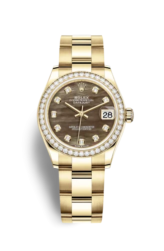 Rolex - 278288rbr-0031 Datejust 31 Yellow Gold / Diamond / Black MOP / Oyster
