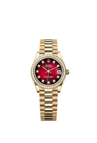 Rolex - 278288RBR-0041 Datejust 31 Yellow Gold - Diamond / Red Gradient / President