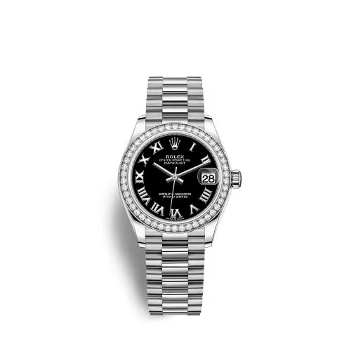 Rolex - 278289RBR-0011 Datejust 31 White Gold Diamond / Black - Roman