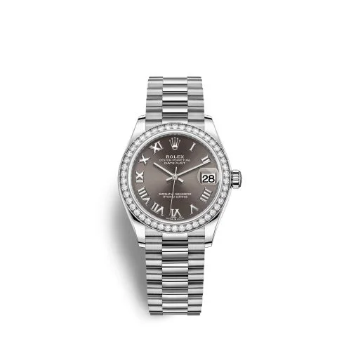 Rolex - 278289RBR-0017 Datejust 31 White Gold Diamond / Grey - Roman