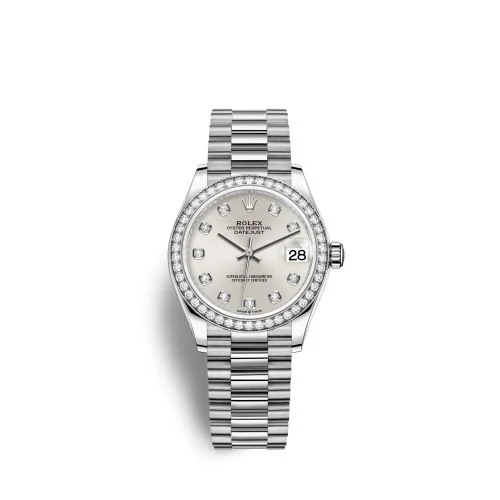 Rolex - 278289RBR-0021 Datejust 31 White Gold Diamond / Silver - Diamond