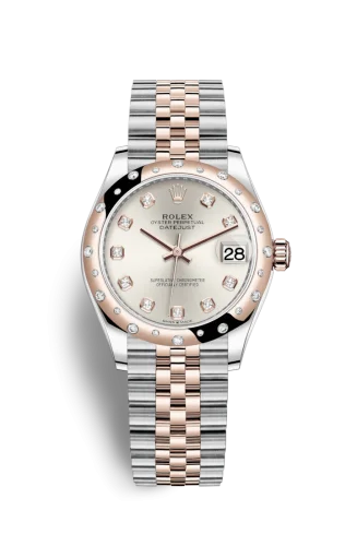 Rolex - 278341RBR-0016 Datejust 31 Stainless Steel/ Rose Gold / Domed - Diamond / Silver - Diamond / Jubilee