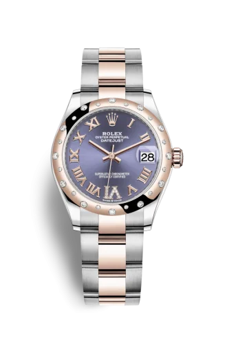 Rolex - 278341RBR-0019 Datejust 31 Stainless Steel/ Rose Gold / Domed - Diamond / Aubergine - Roman / Oyster