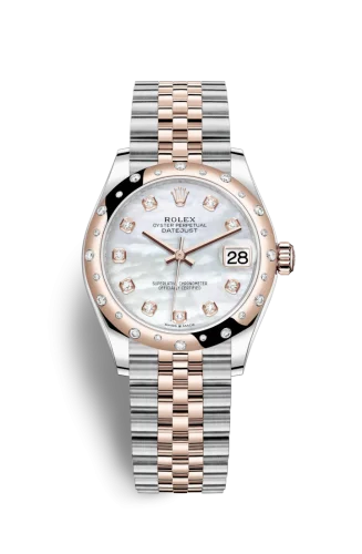 Rolex - 278341RBR-0026 Datejust 31 Stainless Steel/ Rose Gold / Domed - Diamond / MOP / Jubilee