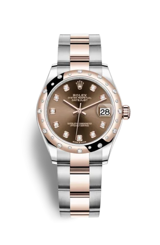 Rolex - 278341RBR-0027 Datejust 31 Stainless Steel/ Rose Gold / Domed - Diamond / Chocolate - Diamond / Oyster