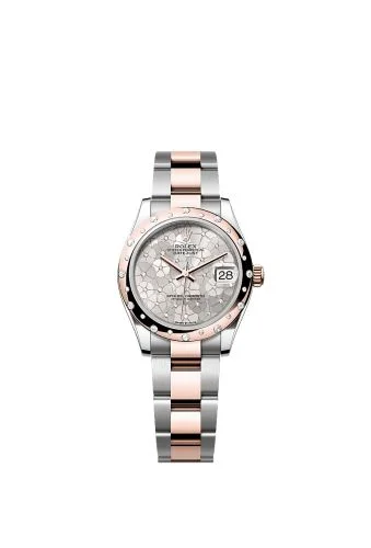 Rolex - 278341RBR-0031 Datejust 31 Stainless Steel/ Rose Gold / Domed - Diamond / Silver - Floral / Oyster