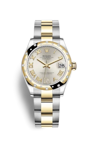 Rolex - 278343RBR-0003 Datejust 31 Stainless Steel / Yellow Gold / Domed - Diamond / Silver - Roman / Oyster