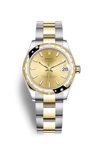 Rolex - 278343RBR-0013 Datejust 31 Stainless Steel / Yellow Gold / Domed - Diamond / Champagne / Oyster