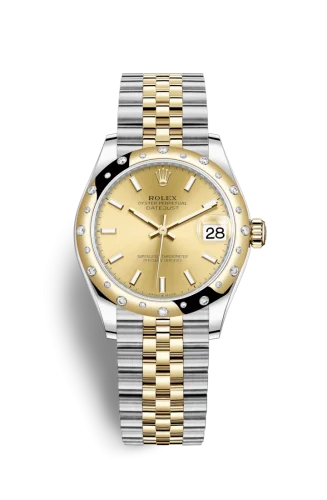 Rolex - 278343RBR-0014 Datejust 31 Stainless Steel / Yellow Gold / Domed - Diamond / Champagne / Jubilee
