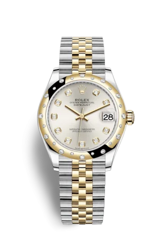 Rolex - 278343RBR-0020 Datejust 31 Stainless Steel / Yellow Gold / Domed - Diamond / Silver - Diamond / Jubilee