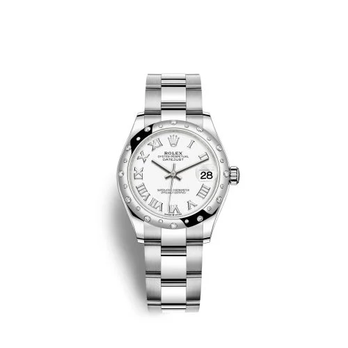 Rolex - 278344RBR-0011 Datejust 31 Stainless Steel Domed Diamond / Oyster / White - Roman