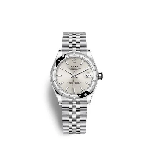 Rolex - 278344RBR-0014 Datejust 31 Stainless Steel Domed Diamond / Jubilee / Silver
