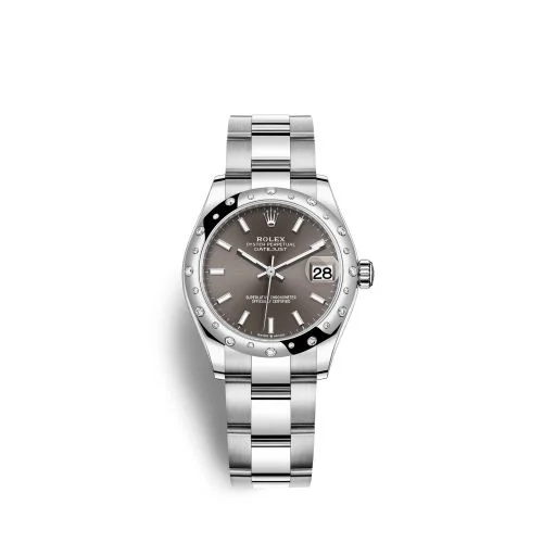 Rolex - 278344RBR-0017 Datejust 31 Stainless Steel Domed Diamond / Oyster / Grey