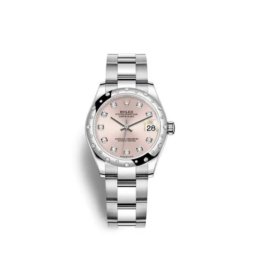 Rolex - 278344RBR-0033 Datejust 31 Stainless Steel Domed Diamond / Oyster / Pink - Diamond