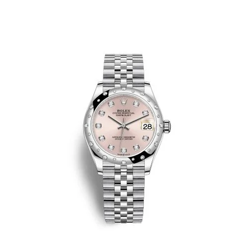 Rolex - 278344RBR-0034 Datejust 31 Stainless Steel Domed Diamond / Jubilee / Pink - Diamond