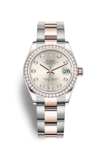 Rolex - 278381RBR-0015 Datejust 31 Stainless Steel/ Rose Gold / Diamond / Silver - Diamond / Oyster