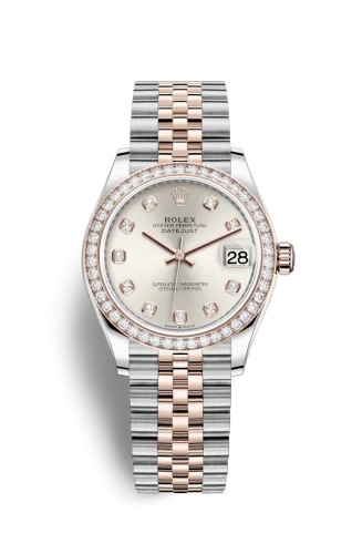 Rolex - 278381RBR-0016 Datejust 31 Stainless Steel/ Rose Gold / Diamond / Silver - Diamond / Jubilee