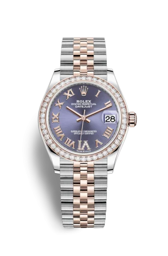 Rolex - 278381RBR-0020 Datejust 31 Stainless Steel/ Rose Gold / Diamond / Aubergine - Roman / Jubilee