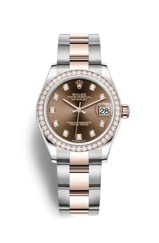 Rolex - 278381RBR-0027 Datejust 31 Stainless Steel/ Rose Gold / Diamond / Chocolate - Diamond / Oyster