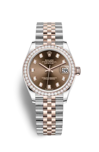 Rolex - 278381RBR-0028 Datejust 31 Stainless Steel/ Rose Gold / Diamond / Chocolate - Diamond / Jubilee