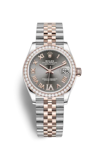Rolex - 278381RBR-0030 Datejust 31 Stainless Steel/ Rose Gold / Diamond / Grey - Roman / Jubilee