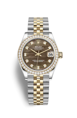 Rolex - 278383RBR-0024 Datejust 31 Stainless Steel / Yellow Gold / Diamond / Black MOP / Jubilee