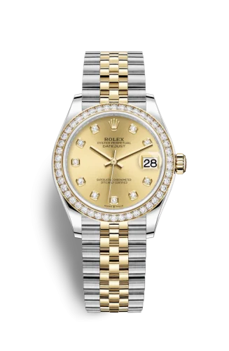Rolex - 278383RBR-0026 Datejust 31 Stainless Steel / Yellow Gold / Diamond / Champagne - Diamond / Jubilee