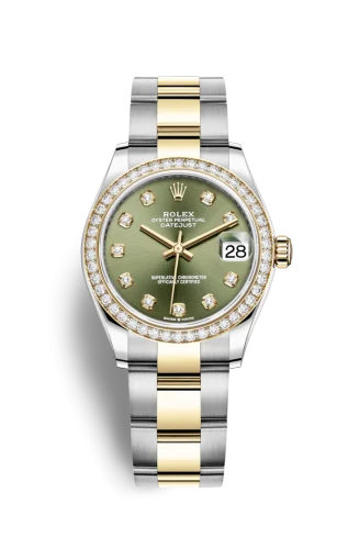 Rolex - 278383RBR-0029 Datejust 31 Stainless Steel / Yellow Gold / Diamond / Olive - Diamond / Oyster