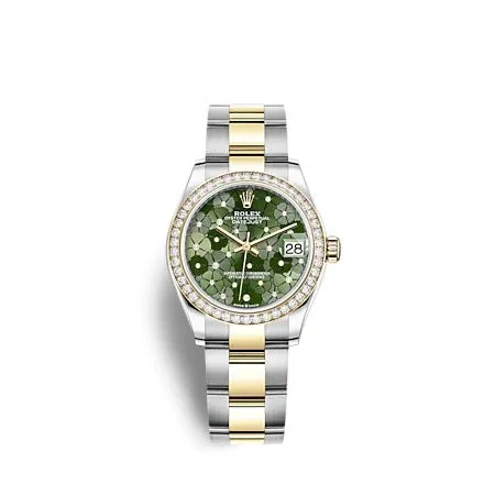 Rolex - 278383RBR-0031 Datejust 31 Stainless Steel - Yellow Gold / Diamond/ Olive - Floral / Oyster