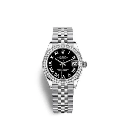 Rolex - 278384RBR-0002 Datejust 31 Stainless Steel Diamond / Jubilee / Black - Roman