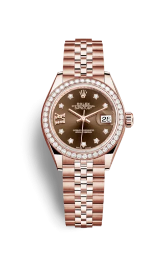 Rolex - 279135RBR-0002 Lady-Datejust 28 Everose Diamond / Jubilee / Chocolate Diamond