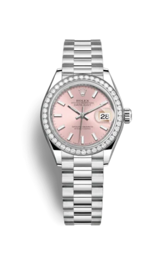Rolex - 279136rbr-0004 Lady-Datejust 28 Platinum Diamond / President / Pink