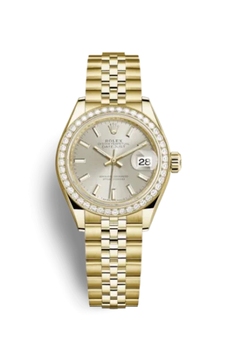 Rolex Rolex - 279138RBR-0012 Lady-Datejust 28 Yellow Gold Diamond / Jubilee / Silver