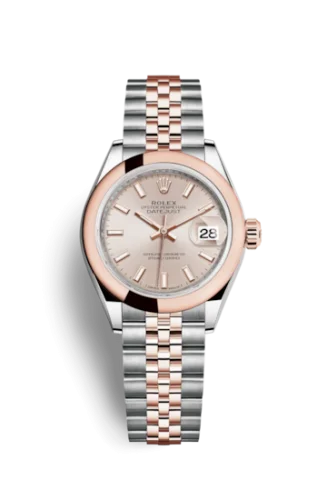 Rolex - 279161-0001 Lady-Datejust 28 Rolesor Rose Domed / Jubilee / Sundust
