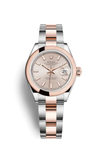 Rolex - 279161-0002 Lady-Datejust 28 Rolesor Rose Domed / Oyster / Sundust