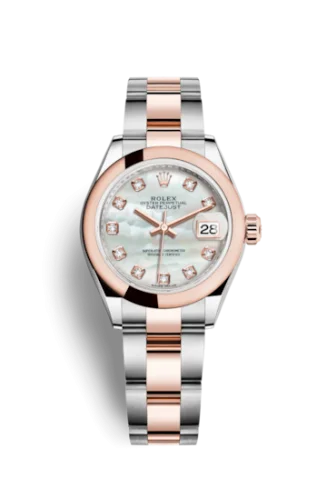 Rolex - 279161-0014 Lady-Datejust 28 Rolesor Rose Domed / Oyster / MOP