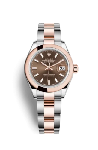 Rolex Rolex - 279161-0018 Lady-Datejust 28 Rolesor Rose Domed / Oyster / Chocolate