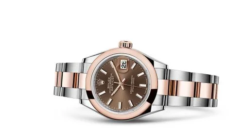 Rolex Rolex - 279161-0018 Lady-Datejust 28 Rolesor Rose Domed / Oyster / Chocolate