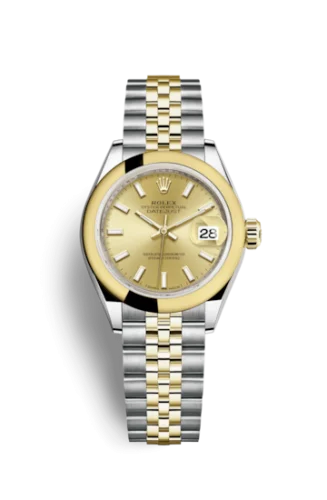 Rolex - 279163-0001 Lady-Datejust 28 Rolesor Yellow Domed / Jubilee / Champagne