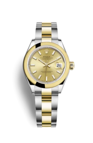 Rolex - 279163-0002 Lady-Datejust 28 Rolesor Yellow Domed / Oyster / Champagne