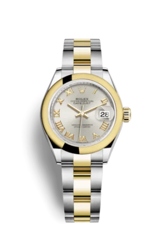 Rolex - 279163-0006 Lady-Datejust 28 Rolesor Yellow Domed / Oyster / Silver Roman