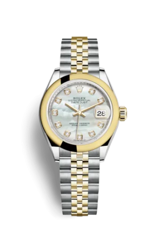 Rolex - 279163-0013 Lady-Datejust 28 Rolesor Yellow Domed / Jubilee / MOP