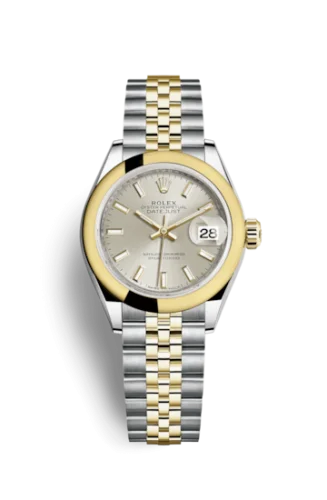 Rolex - 279163-0019 Lady-Datejust 28 Rolesor Yellow Domed / Jubilee / Silver